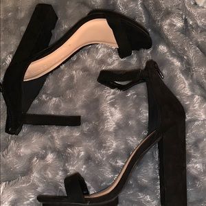 Black Ankle Strap Heels